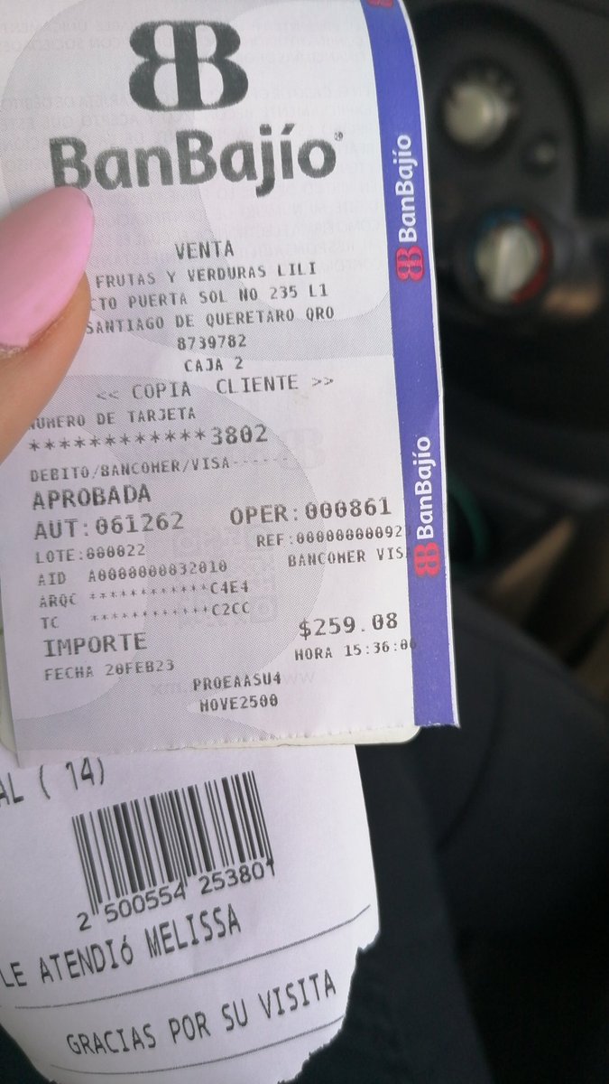 monntorres04's tweet photo. @Profeco porque tengo que pagar yo la comisión que le cobra @BANCOBAJIO por usar la terminal a frutería Lyli's??? https://t.co/R9R4ENHNCR