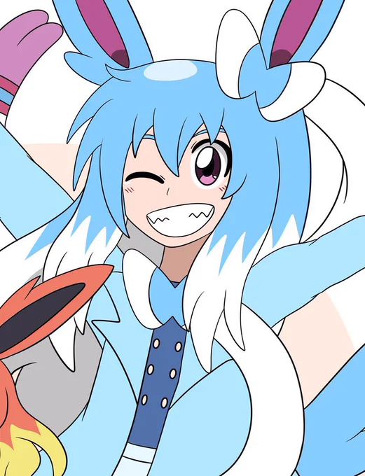 looks like it's sylveon day! I wanted to share some love my shiny boy, Jun! He's still hanging in Galar #ニンフィアの日 