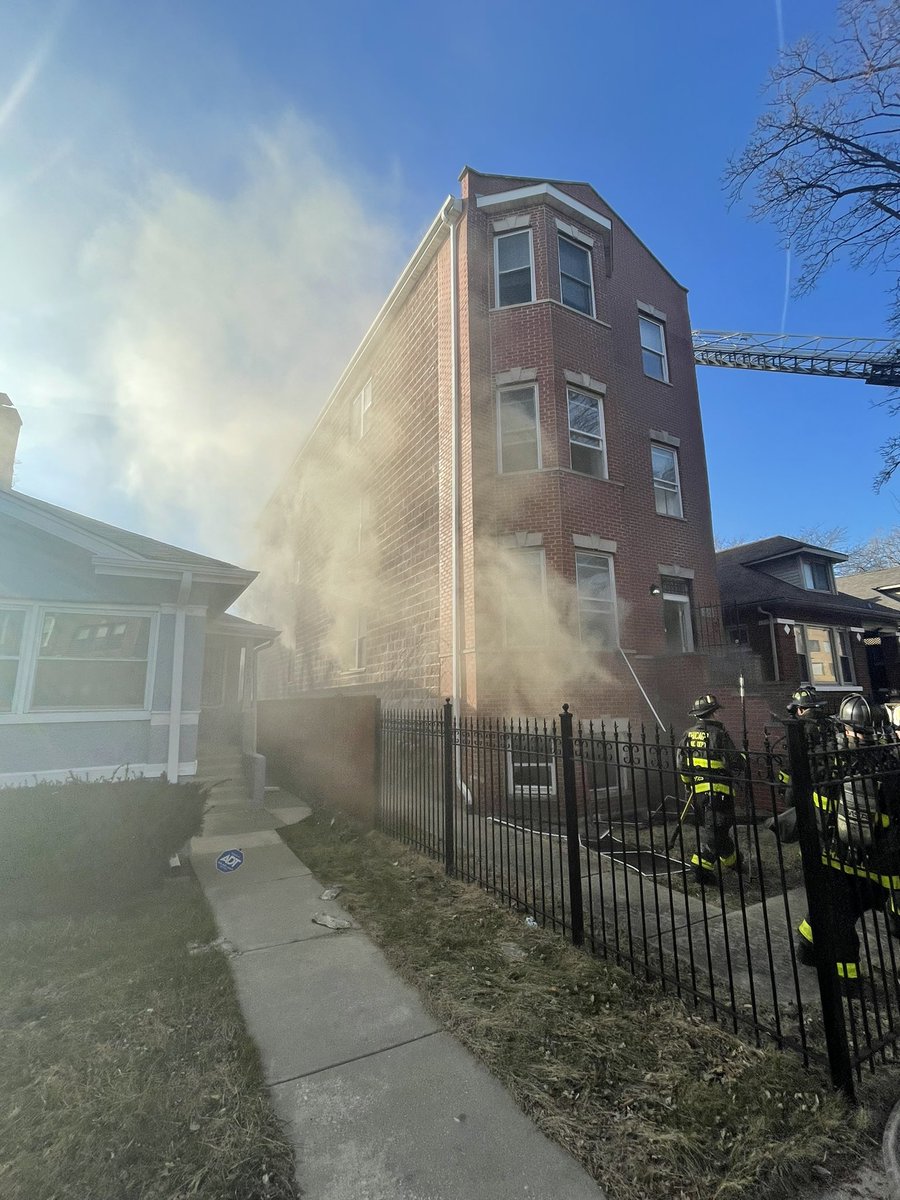 CFDMedia's tweet image. Still and box alarm a fire 7606 Yates. Three story newer construction fire in basement and first floor. Two lines on fire no injuries reported .