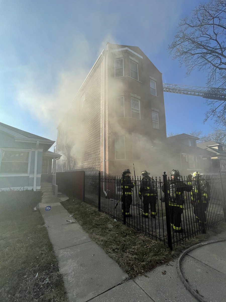 CFDMedia's tweet image. Still and box alarm a fire 7606 Yates. Three story newer construction fire in basement and first floor. Two lines on fire no injuries reported .