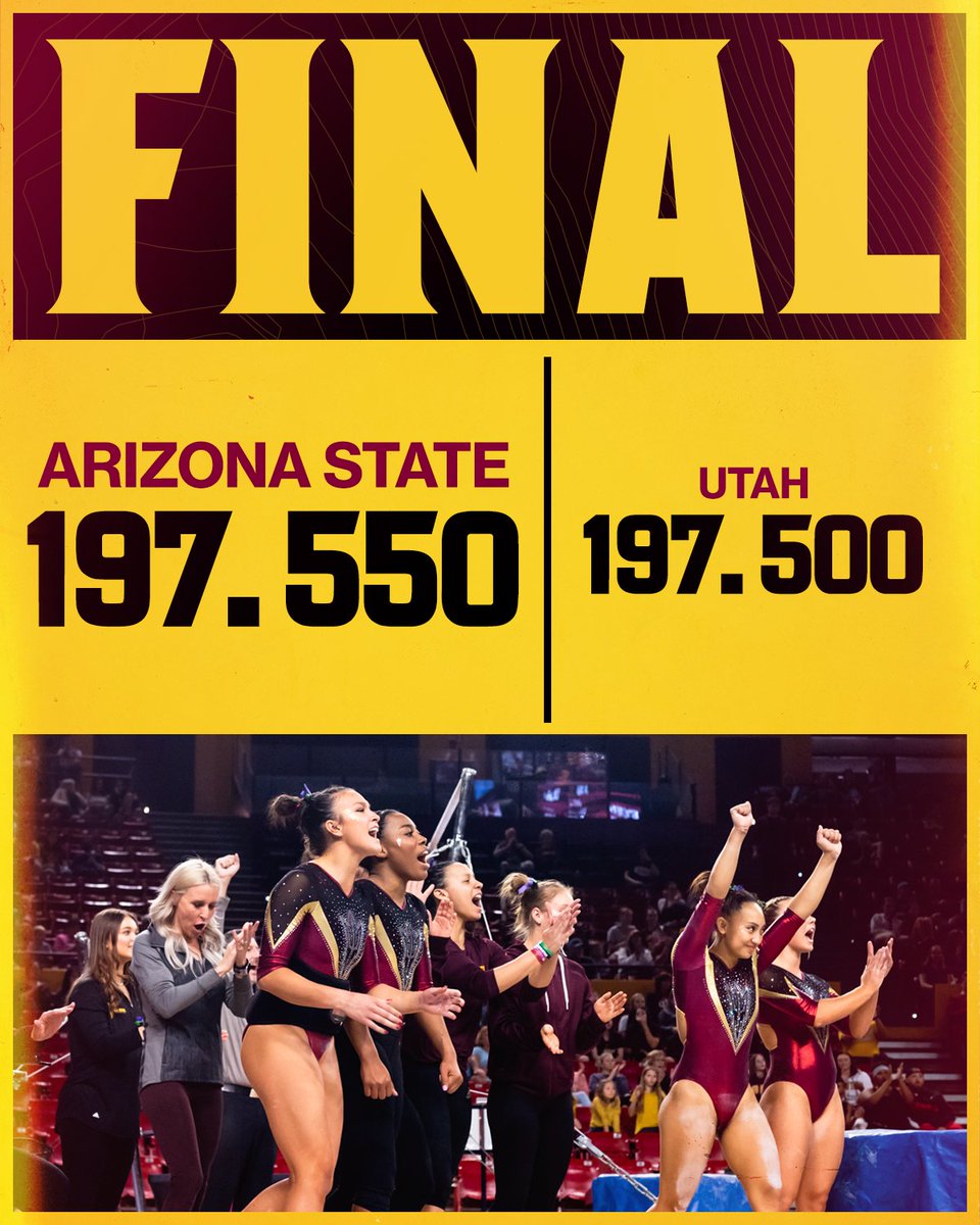 WHAT A WIN‼️‼️

The #GymDevils upset No. 4 Utah, beating them for the first time since 2003!! 😈

@hannahscharf_ wins the all-around on her birthday with a 39.675, tied for the 10th-highest all-around total in program history! 🤩