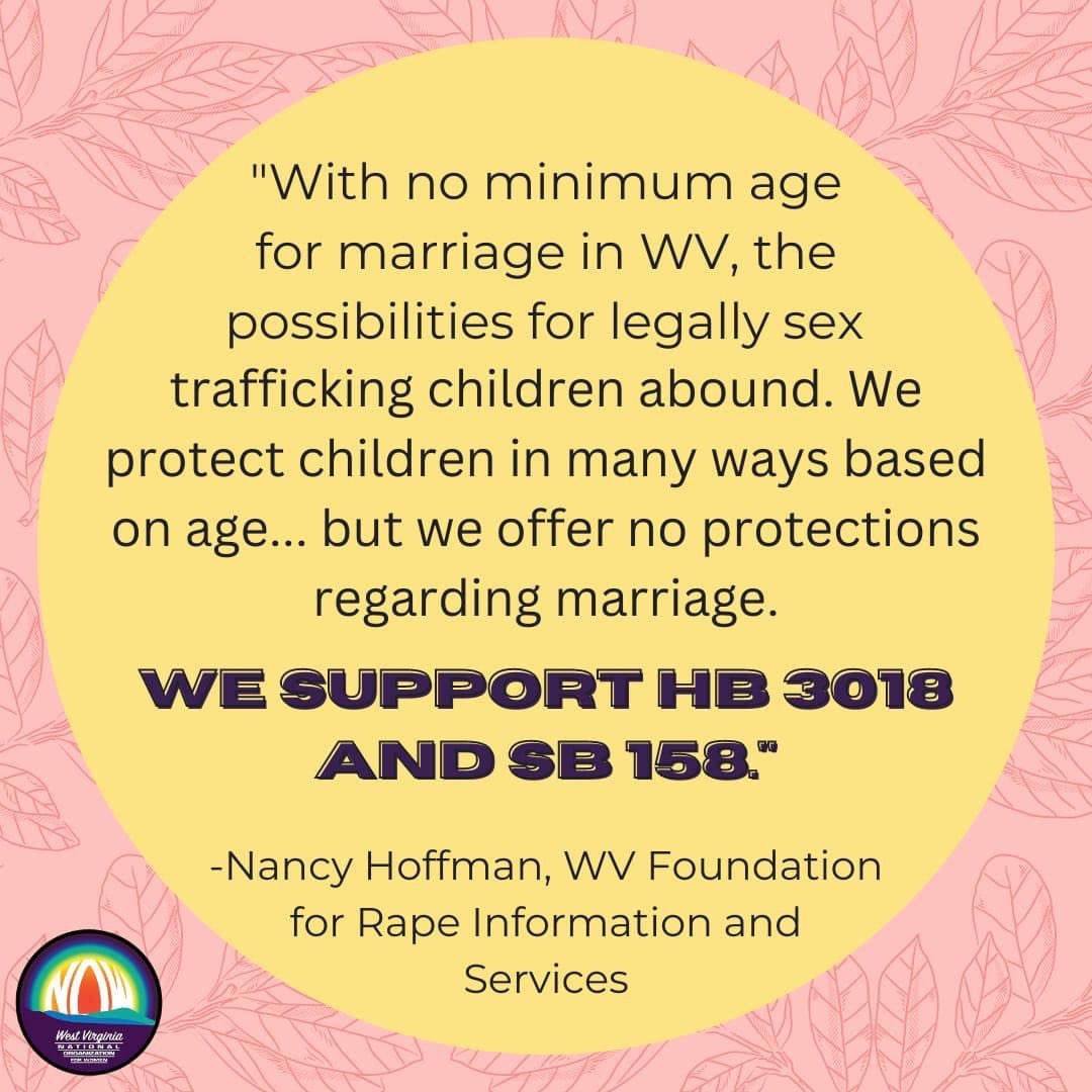 WV_NOW's tweet photo. Thanks WV FRIS for supporting this crucial bill. It’s crunch time to get HB 3018 out of committee before crossover day. Your voice is key! Contact the members of the House Judiciary Committee and ask them to #endchildmarriage in WV. 

find contact info at: https://t.co/hnRP2OoCxt https://t.co/ww6wurBiAP