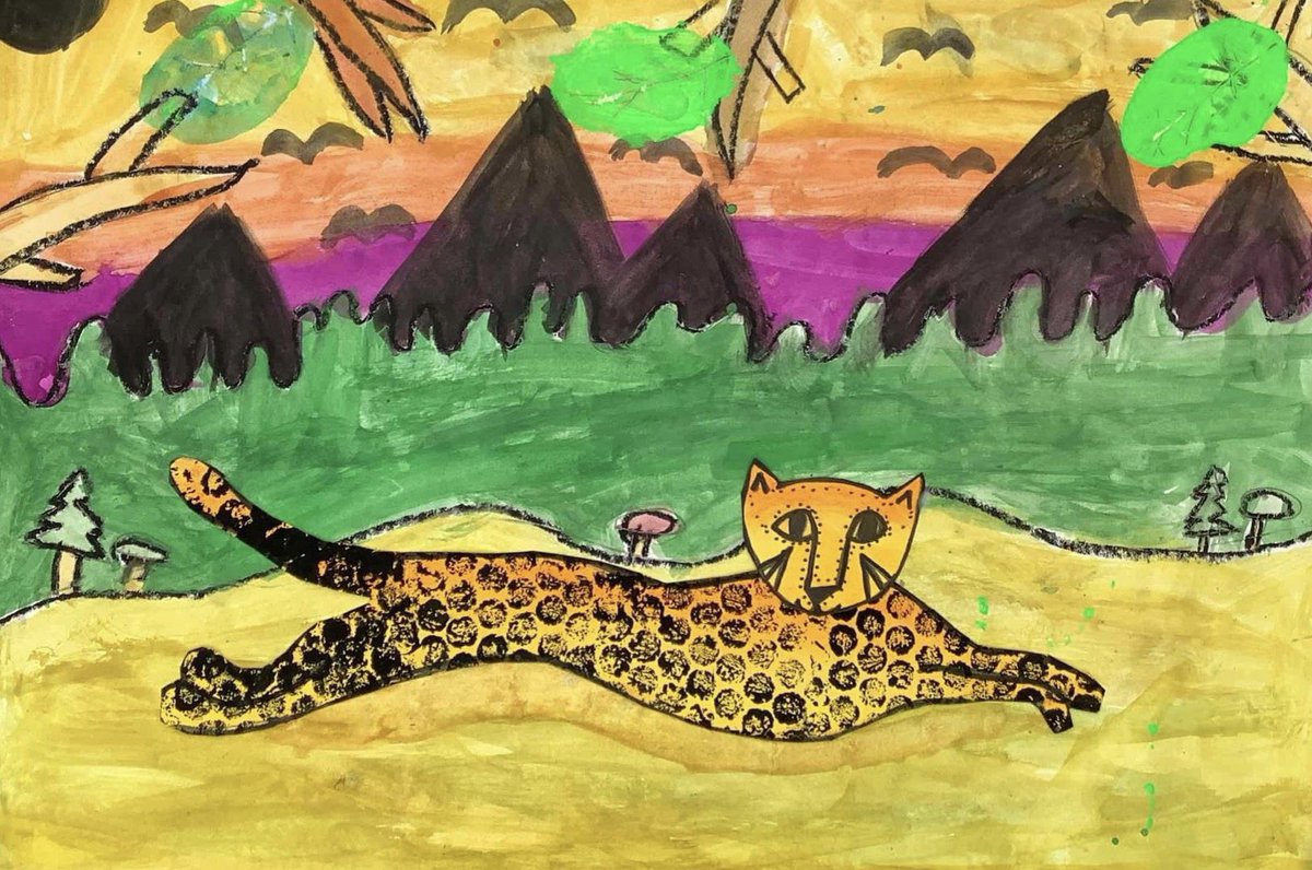 getreadytoARTY's tweet photo. Fourth grade traveled to Botswana Africa to learn about the fastest land animal on Earth: the cheetah 🐆 https://t.co/P2qDR2k3qv
