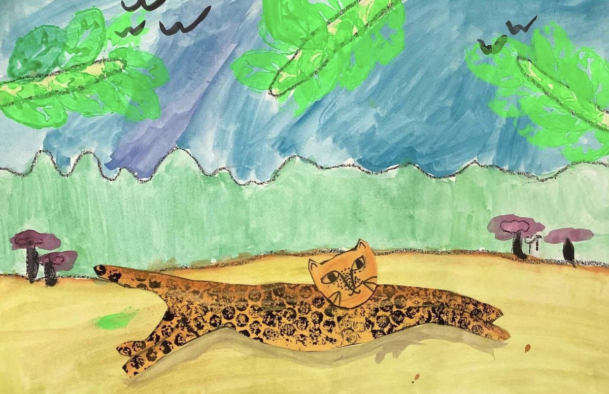 getreadytoARTY's tweet photo. Fourth grade traveled to Botswana Africa to learn about the fastest land animal on Earth: the cheetah 🐆 https://t.co/P2qDR2k3qv