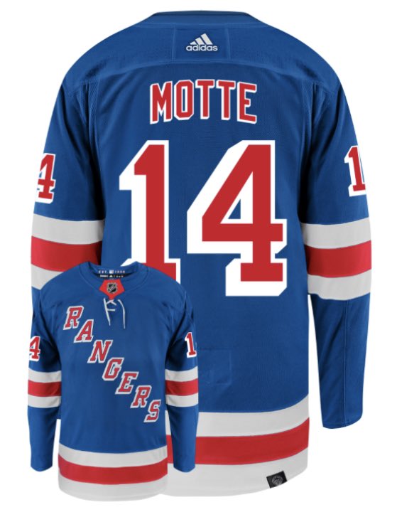 NYRangerFanclub's tweet photo. 🚨GIVEAWAY!!!!!🚨

🟦RETWEET 
🟥Follow to Enter

We will Giveaway this Jersey if #Motte Scores 2 Tonight #nyr https://t.co/UuEYS0dbCL