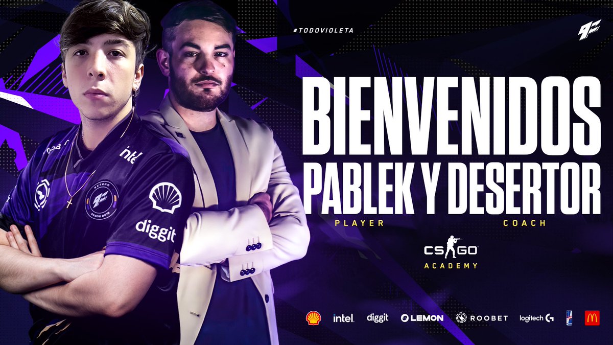 9zTeam's tweet photo. PRESENTACIÓN OFICIAL | PABLEK Y DESERTOR

Le damos la bienvenida a @pablekcs y @desertorfps, quiénes se suman a nuestra academia de CSGO.

#TodoVioleta 💜 https://t.co/egaMqcYvaI
