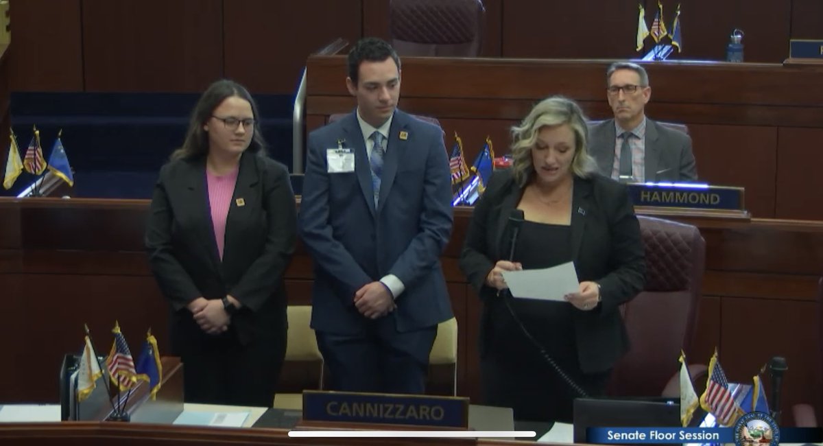 UNevadaGov's tweet photo. Today is ASUN Day at the Nevada Legislature! We are so proud of our student leaders and their advocacy on behalf of the Wolf Pack Family. #NVLeg https://t.co/hVQsINONlF