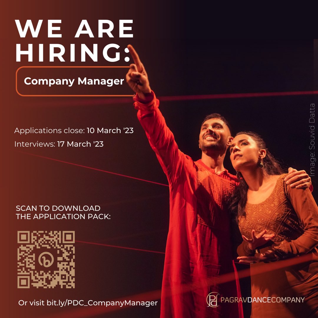 We are looking for a Company Manager who is passionate about our work, mission and ethos and wants to offer fresh perspectives and new ideas

More info here: bit.ly/PDC_CompanyMan… 

Application Deadline: Friday 10th March

#Vacancy #ArtsJobs #NewOpportunities #GetInvolved