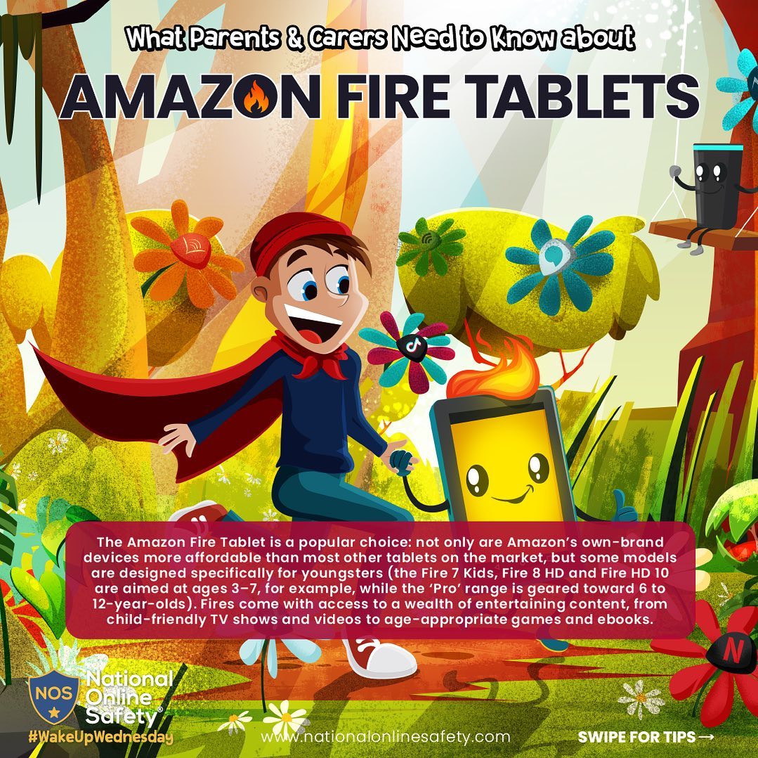 FalmouthPrimary's tweet image. These tablets are suitable for #children and have easily adjustable #ParentalControls. #EducationalGames, #books and #videos at their fingertips. @nationalonlinesafety #ESafety #OnlineSafety #SafetySaturday