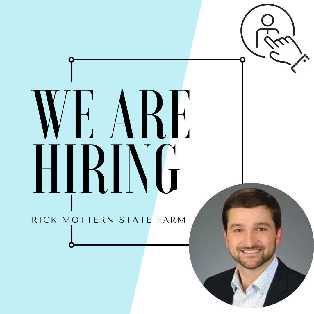 rick4statefarm's tweet photo. Have you ever been interested in joining the #RickMotternStateFarm team? Now could be your chance! Check out the positions we are currently hiring for below. #InsuranceJobs #NowHiring https://t.co/t37Ux3oL5G https://t.co/73WiZGNcgd