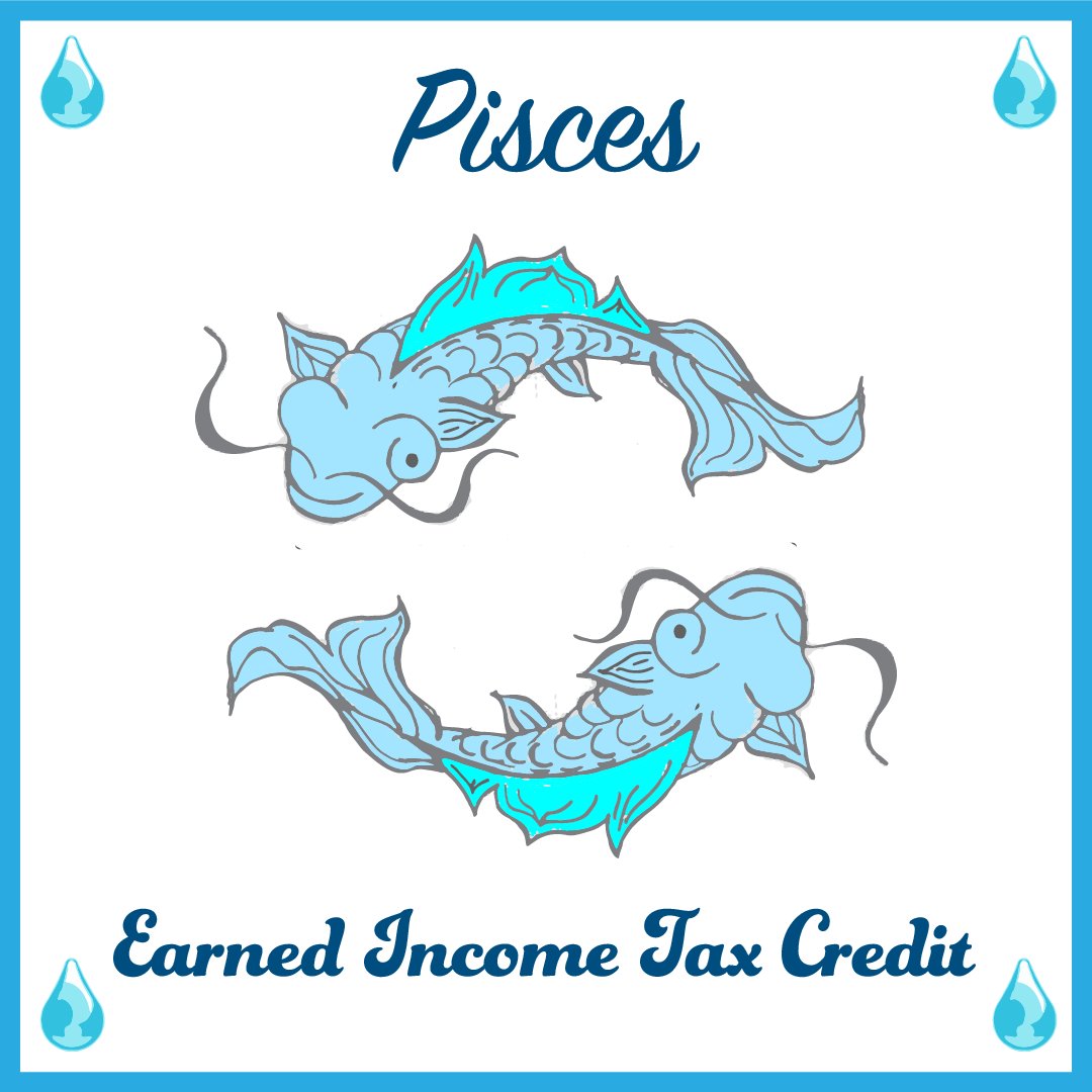 TTR_PDX's tweet photo. Pisces are known for their empathy and compassion towards others [1], and so we at TTR felt they needed to be represented by a tax that gave some help to those who need it: the Earned Income Tax Credit (or EITC). https://t.co/gefKkzAS69
