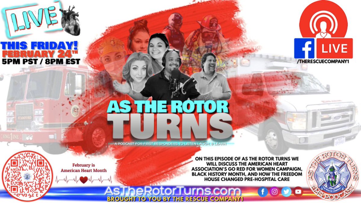 #savethedate! This Fri we’ll be LIVE on @facebook for an all new episode of #AsTheRotorTurns! Join us 2/24 8PM est/5PM pst Facebook.com/TheRescueCompa… Unedited informative & fun-It’s like take’n a class during #happyhour🤷🏽 AsTheRotorTurns.com presented by TheRescueCompany1.com