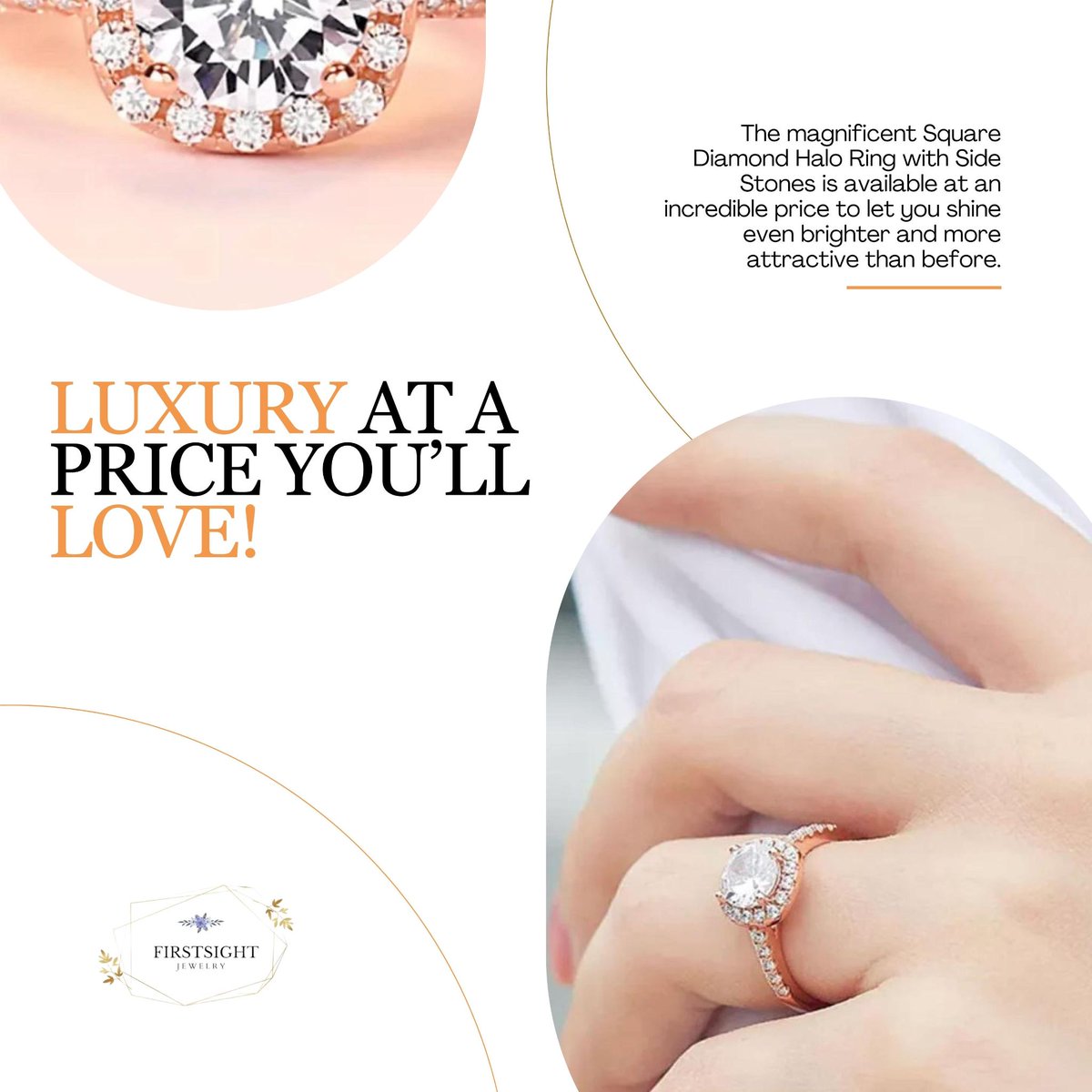firstsightjewel's tweet image. The magnificent Square Diamond Halo Ring with Side Stones is available at an incredible price to let you shine even brighter and more attractive than before.
-
The price is even more unbelievable with our opening promotion deal.
.
#Firstsightjewelry #squarediamond #haloring