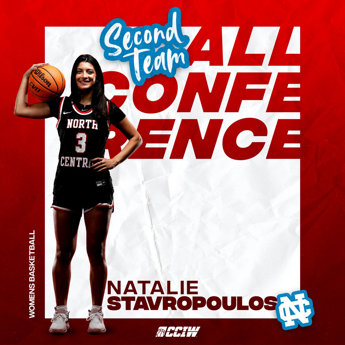 Stavropoulos Named to All-CCIW Second Team

📰: northcentralcardinals.com/news/2023/2/20…

<a href="/NCCWBB/">North Central Women’s Basketball</a> | #WeAreNC