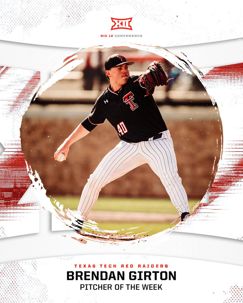 Big 12 Conference (@big12conference) on Twitter photo โพ๏ธ #Big12BSB Pitcher of the Week โพ๏ธ
Brendan Girton, <a href="/TTU_Baseball/">Texas Tech Baseball</a>
๐ฐ big12.us/3SgvK3u โพ๏ธ #Big12BSB Pitcher of the Week โพ๏ธ
Brendan Girton, <a href="/TTU_Baseball/">Texas Tech Baseball</a>
๐ฐ big12.us/3SgvK3u