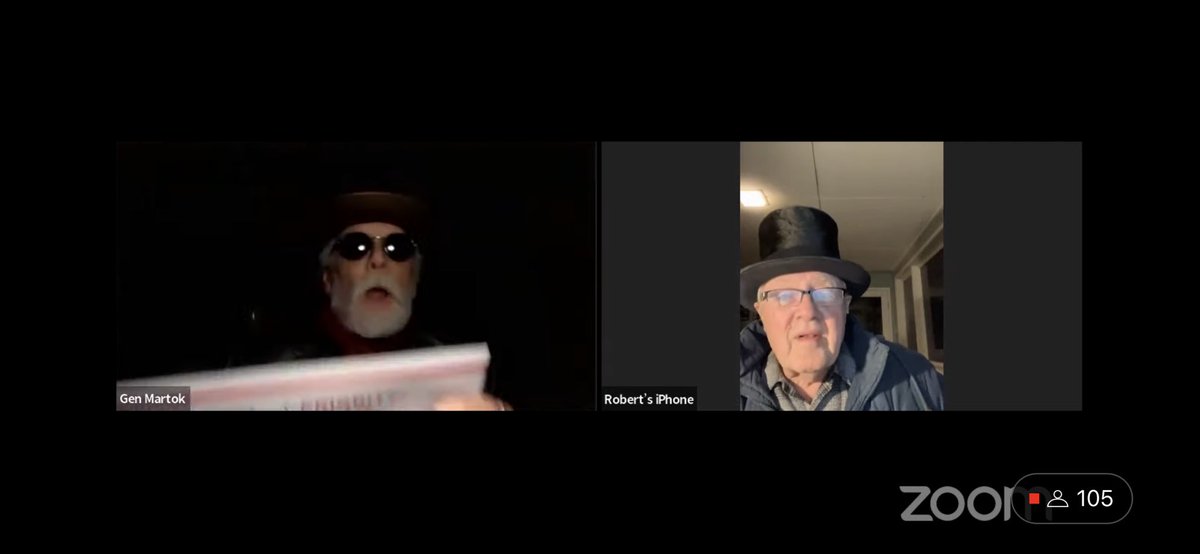 1TrekFan's tweet photo. Things got a little, ok a lot, raucous when the #StarTrek #DS9 Klingons @JGHertzler and Robert O’Reilly came on the stage at @VirtualTrekCon #VTC4 LLAPy awards to present the most shocking death award to @4TerryFarrell. Incorrigible! https://t.co/LpRyj4LD5j