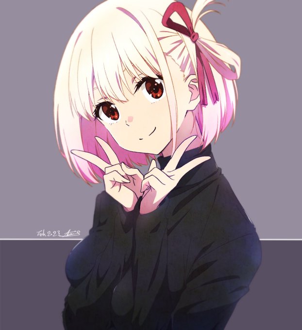 千束×黒ニット×新アニメ#リコリコ 