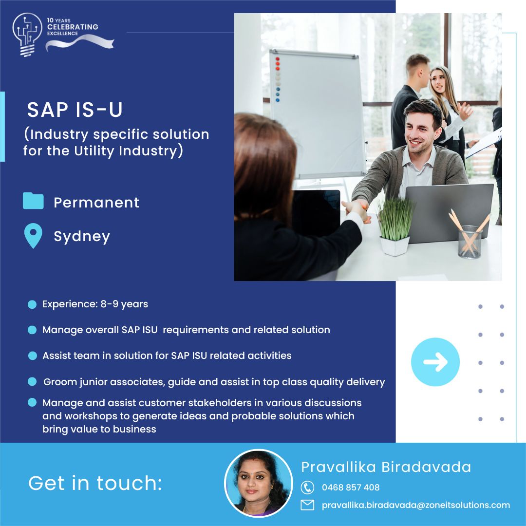 ZoneITSolutions's tweet photo. Zone It Solutions is always on the lookout for top talent. Swipe through our job post & reach out to the concerned consultants for more information and begin your journey towards a rewarding career.
#techjobs #okta #engineers #reliabilityengineer #SAPhiring #sydneyjobs https://t.co/JDf7rCU1XW