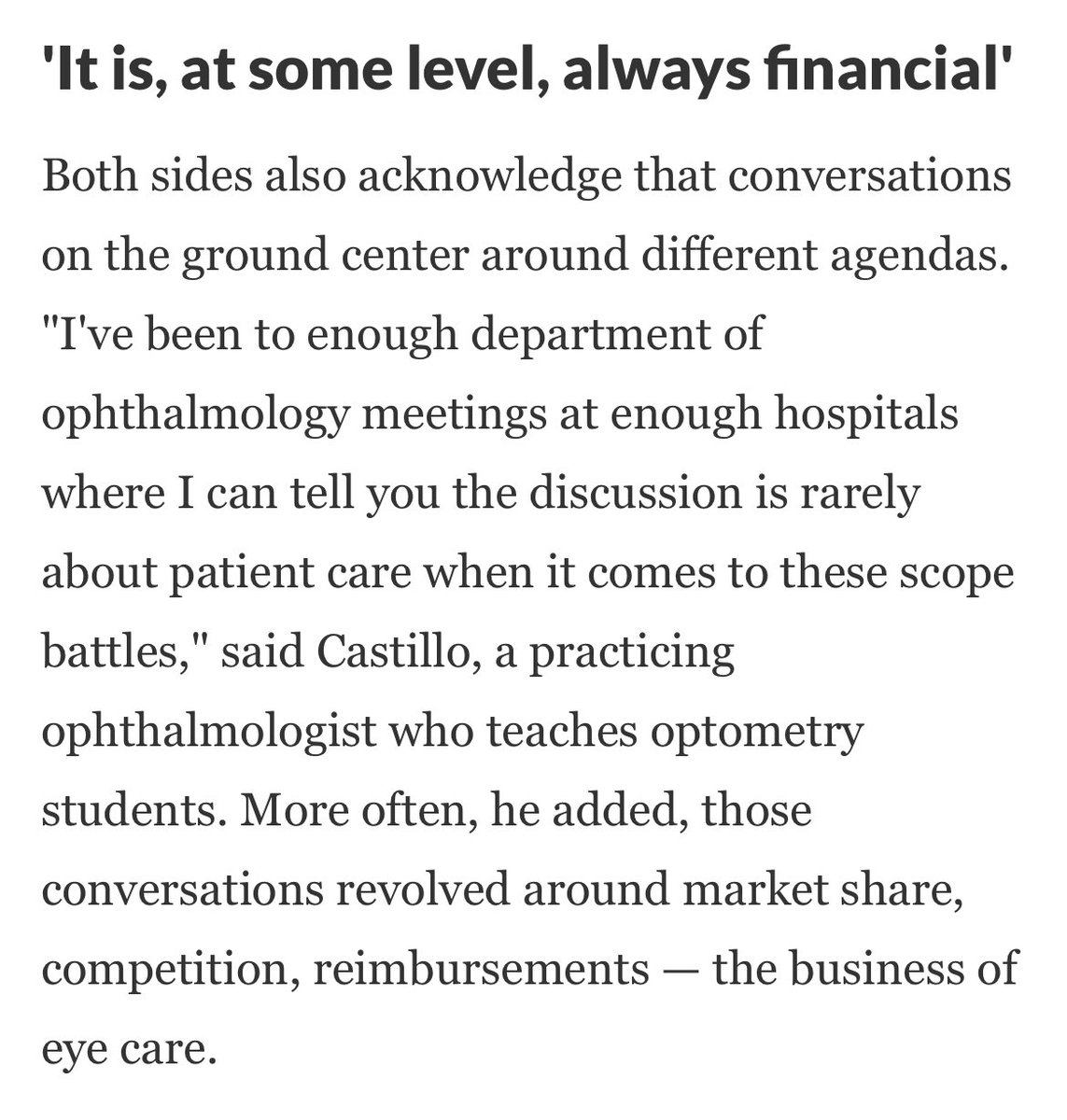 emilllynn's tweet photo. Timely and convenient access to eye care (particularly in rural America) is becoming more difficult. Scope expansion for optometrists could be the key to preserving vision for many individuals. It’s time to start considering what’s best for patients.. not pocketbooks. https://t.co/badB8O7CnO