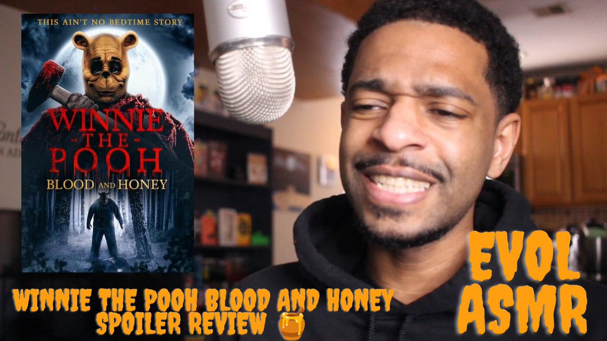 EvolFMPod's tweet photo. Finally started my Evol ASMR channel which will be centered around horror reviews 🎙️ I will try my best not to fall asleep doing these 😂😈 #Asmr #WinnieThePoohBloodAndHoney #AsmrMovieReview #HorrorAsmr 

https://t.co/afvpbZhydq https://t.co/ZNnHpqQQiC