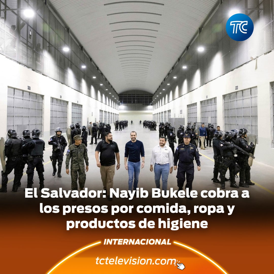 tctelevision's tweet photo. Familiares de presos y otras organizaciones revelaron que el Gobierno de Nayib Bukele actual estaría cobrando por el suministro de artículos básicos como papel higiénico y alimentación. https://t.co/QAwSYztagL https://t.co/KnU3exrB6V