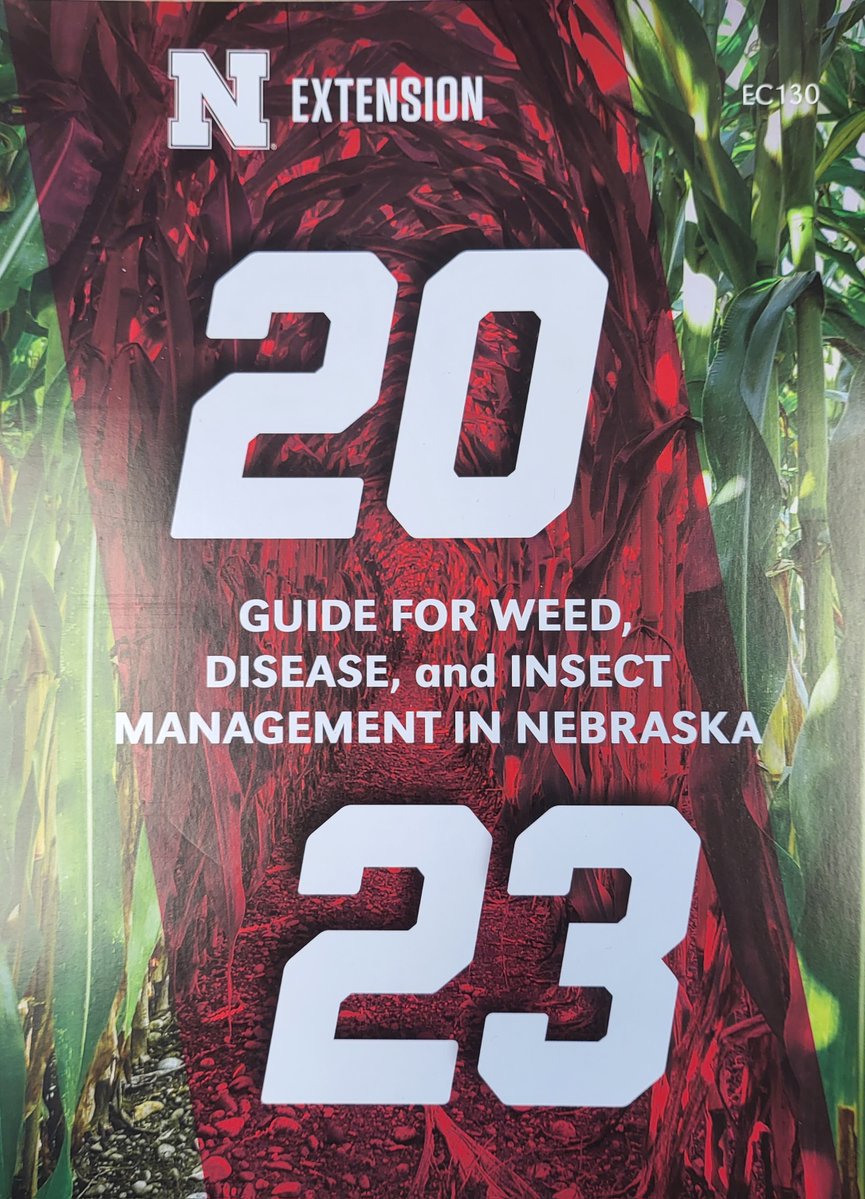 2023 Guide for Weed, Disease, and Insect Management in Nebraska is available to purchase ($25) at marketplace.unl.edu/extension/ec13…
A PDF is also available.  <a href="/MarthaMamo3/">Dr. Martha Mamo</a> <a href="/unlagrohort/">Nebraska Agronomy and Horticulture</a> <a href="/UNLExtension/">Nebraska Extension</a> <a href="/ChasStoltenow/">Charlie Stoltenow</a> <a href="/jenreesources/">Jenny Brhel</a> <a href="/BobWrightUNL/">Robert Wright</a> <a href="/justinmcmechan/">Justin McMechan</a> <a href="/tjcksn/">Tamra Jackson-Ziems</a> <a href="/UNL_IANR/">Institute of Agriculture and Natural Resources</a> via <a href="/AmitUNL/">Amit Jhala</a>