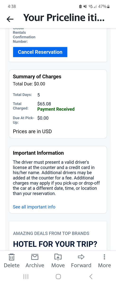 pepper32667's tweet photo. #PricelineScam #priceline 
Rental car place charged me another $135 at pickup.  #priceline is refusing to correct this situation. https://t.co/ObA3n4f8CK