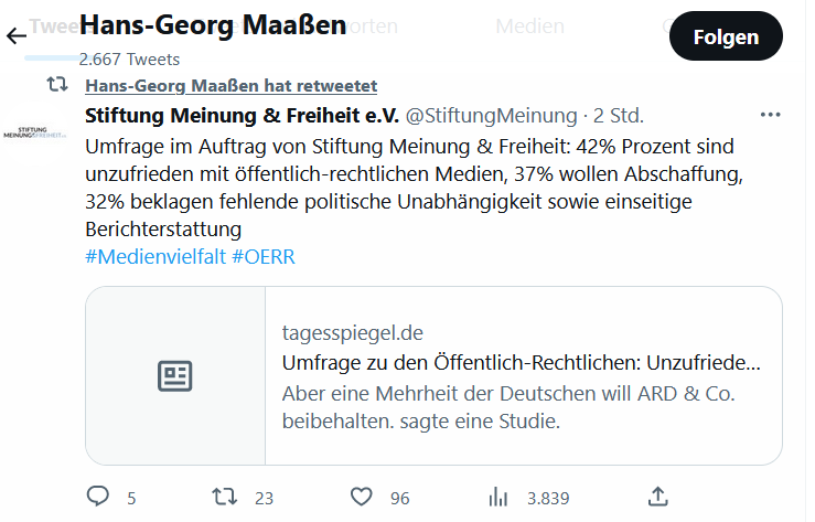 Walnusskipferl's tweet photo. "Der Vorstand der Stiftung Meinung &amp; Freiheit e.V. besteht derzeit aus dem Vorsitzenden Roland #Tichy, dem stellvertretenden Vorsitzenden Dr. Hans-Georg #Maaßen und dem Schatzmeister Alexander #Mitsch,[...]"

https://t.co/AjIxILJKDa https://t.co/KIZFpxOwOX