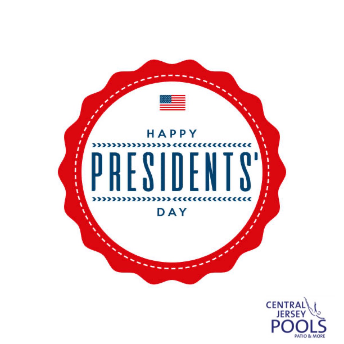 Happy Presidents’ Day! 🇺🇸 Make sure you stop on by the store to check out our pools and have us install one just in time for the summer! #cjpools #centraljerseypools #pools #poolcompany #holidays #presidentsday #americanflag