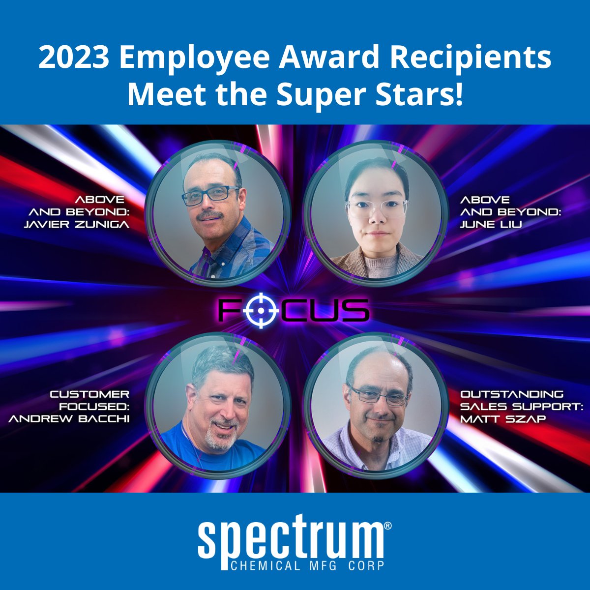 SpecChem's tweet photo. 🌟Join us in congratulating the recipients of our 2023 Employee Awards! JAVIER ZUNIGA, JUNE LIU, ANDREW BACCI, MATT SZAP

Are you ready to be super star? We're hiring! Join our team! Check our careers page:
https://t.co/kxRTszGHb9
#careers #jobs #hiring #chemicalindustry https://t.co/B9Nv09ILK7
