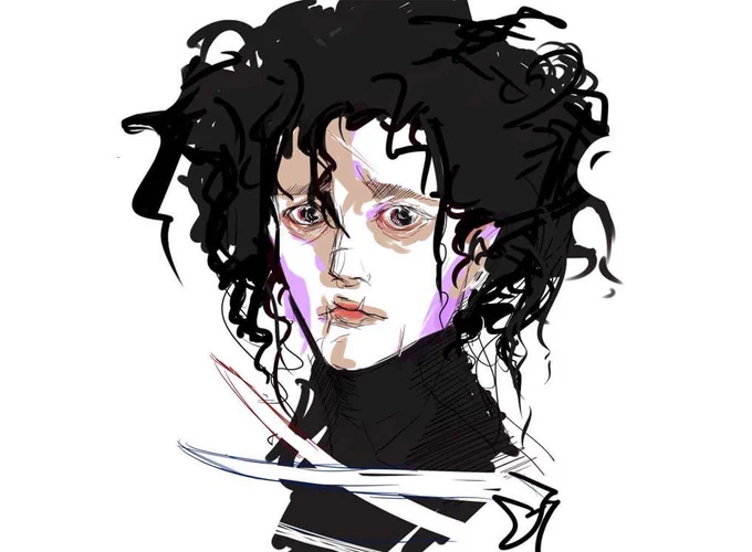 10年前に描いた落書きシザーハンズ 