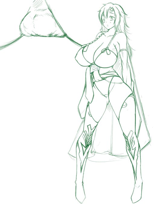 pixivリクエスト ラフ画 