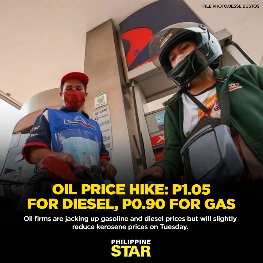 The Philippine Star On Twitter In Separate Advisories On Monday Oil