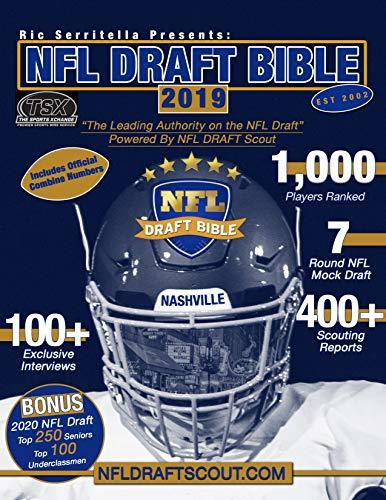 NFLDraftBible's tweet photo. Our 2019 cover. In this edition, of @nfldraftbible we evaluated over 1000 players for the 2019 #NFLDraft
#DraftSZN #NFLDB Est. 2002
Only for the hardcore draftnik!
Get yours here: https://t.co/fkAaxMw3nJ https://t.co/W8OfYTURXB