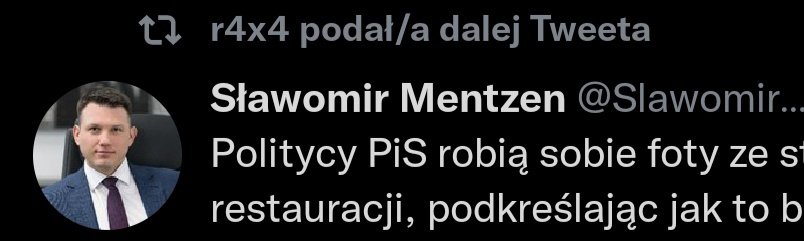 CoTamWKrypto's tweet photo. @_r4x4_ @Waldemar_Buczek @limitco2 @jakub_bilski @SlawomirMentzen Brzmisz jak ktoś kto repostuje memcena... A... https://t.co/SeAxznriov