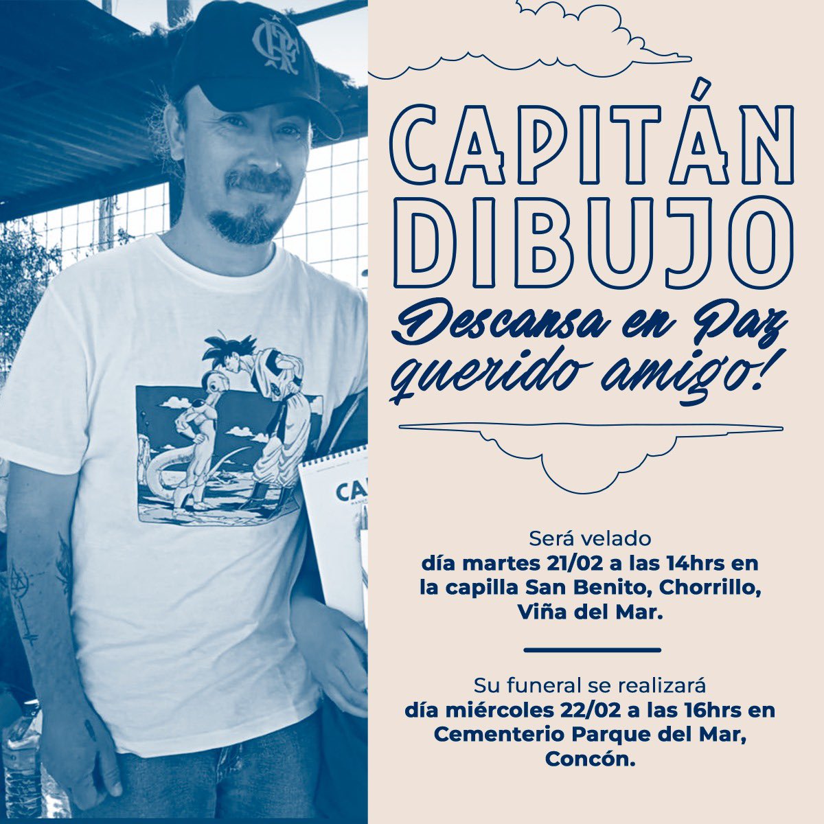 ChilePDGcl's tweet photo. Capitán, tu familia del PDG nunca te olvidará… adiós buen hombre🤍 https://t.co/CtvhQZ360V