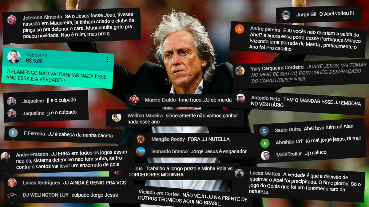 cleitojr93's tweet photo. Hoje foi dia de revisitar lives antigas, ainda de 2019 para entender se o torcedor Rubro-negro mudou algo e a resposta é simples: NÃO!

Se liga nos comentários que eu vi em alguns jogos com o Jorge Jesus rs https://t.co/sV5jIxKrwc
