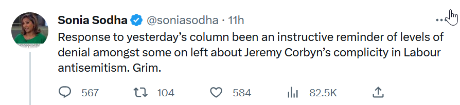 0Calamity's tweet photo. FWIW I think it's #BlockDontBicker time again. It worked in the '16 Labour leadership election. These ill-founded attacks will escalate, & our response to them will become front page news. The establishment is still terrified of Jez. The only way to counter it is to ignore it. 1/ https://t.co/iY9BBSdrGO