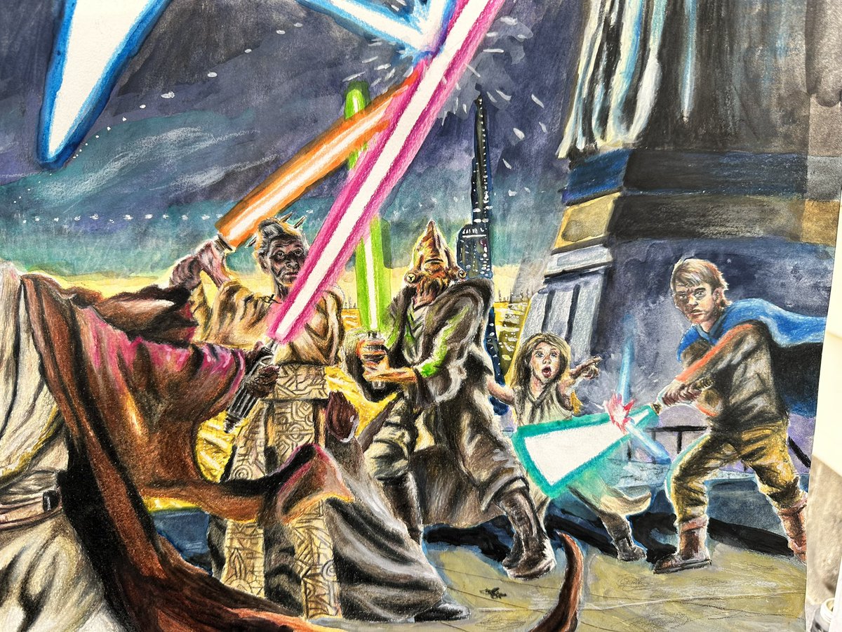 BrySharland's tweet photo. “The Rescue of Grogu/Escape from the Temple!”#art #starwars #themandalorian #babyyoda #grogu #macewindu #shaakti #terasinube #qurahn #ashla #jocastanu #colemankcaj #tahiriveila #empatojayosbrand #ferusolin #roanlands #501stlegion #starwarsexpandeduniverse #fanart #darthvader https://t.co/VkWjTbw80v