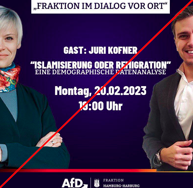 AfaNord's tweet photo. In #Harburg organisierte die rassistische Partei außerdem mit Olga Petersen & Juri Kofner "Fraktion im Dialog vor Ort". Der entschlossene Protest heute war ein stabiles Signal an die Zunahme der #NoAfD-Aktivitäten 2023. https://t.co/zHmozaoAM3 3/3
#DankeAntifa #HH2002 #NoNazis https://t.co/Fn5JB515am