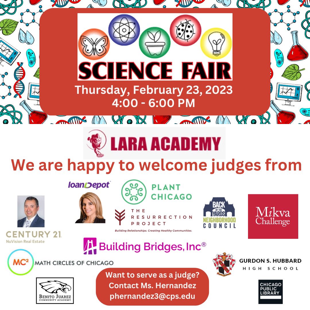 Come serve as a Science Fair judge!