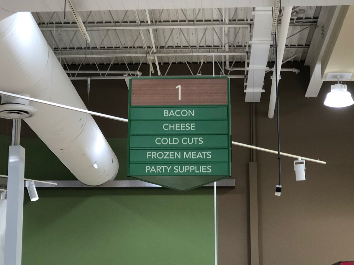 CAvrama's tweet photo. I often grouse about the ubiquity of bacon and how it seems to be shoved in everywhere 
But lord, it’s like so much more so down south here omg
Like Waffle House menu every thing has pork in it or as an option
AND THIS GROCERY AISLE 
LOL https://t.co/p1tB6qFocr
