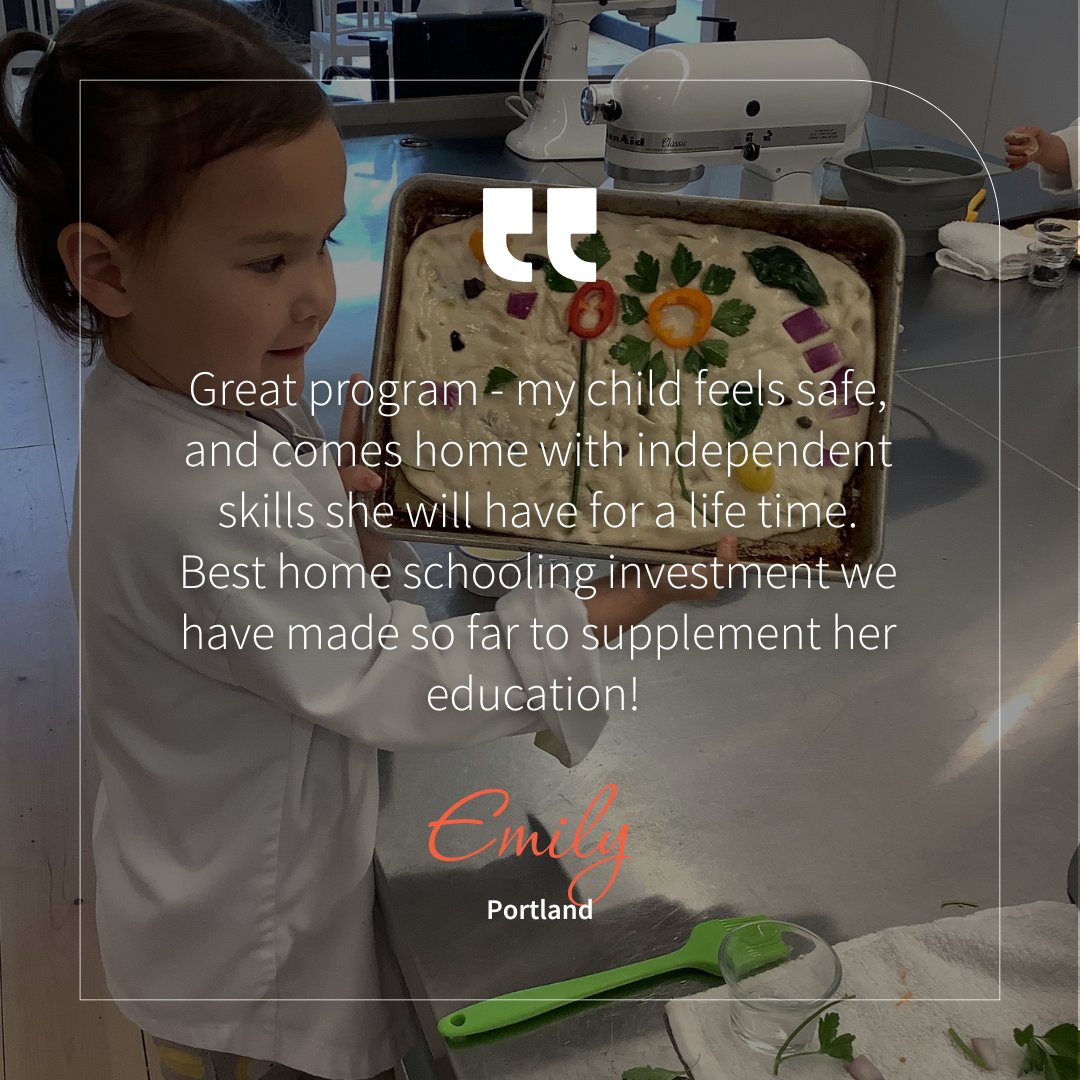LittleKitchenA1's tweet photo. "Great program - my child feels safe and comes home with independent skills she will have for a lifetime. Best #homeschooling investment we have made so far to supplement her education! β€οΈ"
#KidsCooking #KidsActivities #KidsActivity #LearningThroughPlay #LittleKitchenAcademy https://t.co/0wBCDR4HED