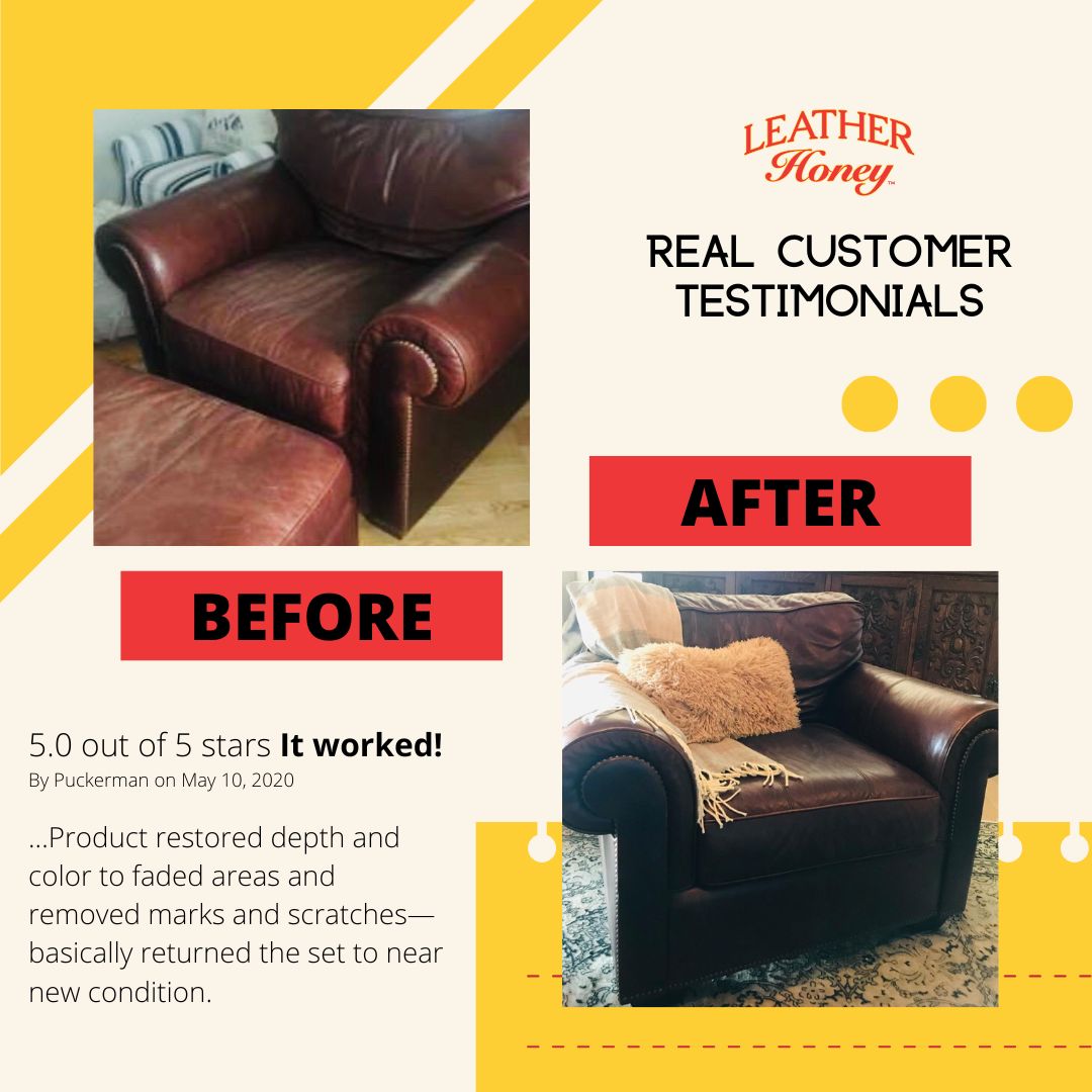 Care for your #leathercouch #leatherinterior #leatherjacket #boots and anything else #leather 🤗 

This is one of our customer reviews on Amazon. 💛 Order now!

Available on Amazon and our website: 

LeatherHoney.com

#leatherhoney  #leathercleaner #leatherconditioner