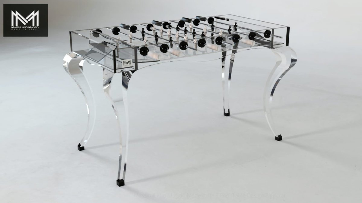 PoolTableDesign's tweet image. #BESPOKE #Foosball #Crystal #Class by Massimiliano Maggio Made in Italy.
Completely see-through, #OUTDOOR or #INDOOR, 100% #MADEINITALY.
#game #babyfoot #football #interiordesign #designweek #homedecor #luxury #luxuryhomes