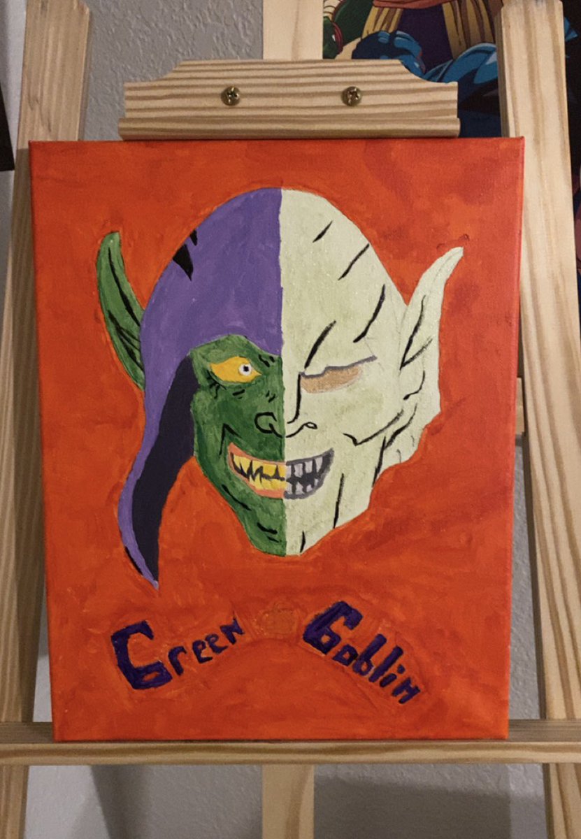 MelodyLlama2's tweet photo. Green Goblin Canvas #art #drawing #painting #canvas #spiderman #marvel #mcu #greengoblin #mcuart #spidermanart https://t.co/mMHt30HMkU