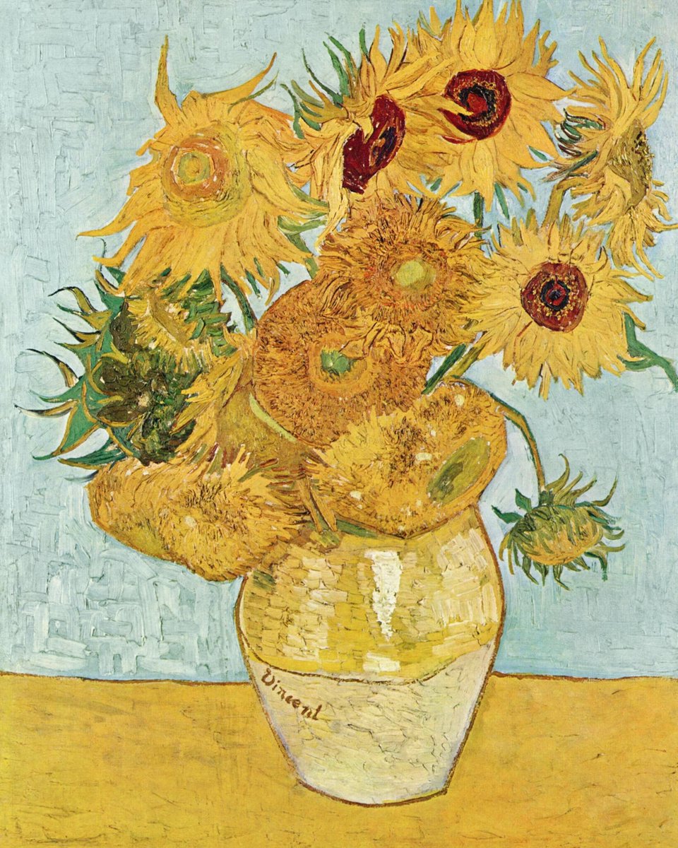 Vase with Twelve Sunflowers by Vincent van Gogh, 1888.