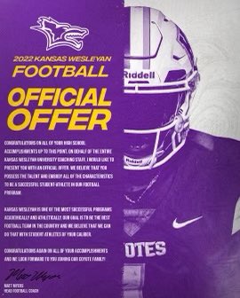 CouncilKaelan's tweet photo. Blessed to have received an offer from the University of Kansas Wesleyan @Sullivan_KWU https://t.co/kuON46iSQ8