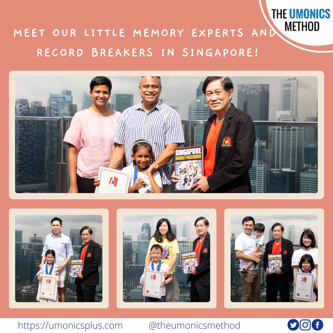 umonics's tweet image. Meet Niyah, Loke, Janice, and Verlyn. They are memory record-breakers in Singapore. Let your child be the next generation of memory experts!

#theumonicsmethod
#littlememoryexperts
#littleumonicsexperts