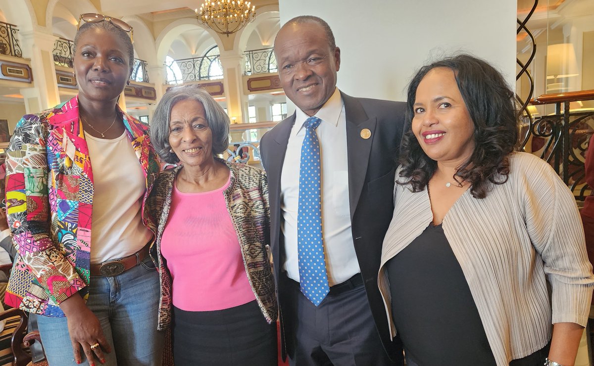 AntoniaSodonon's tweet photo. What a pleasure spending some time with H.E Ambassador Konjit Sinegiorgis #Ethiopia , the longest serving African woman diplomat, on the margins of the 36th #AUSummit2023  #WomenInDiplomacy https://t.co/IHFCKMxoTu